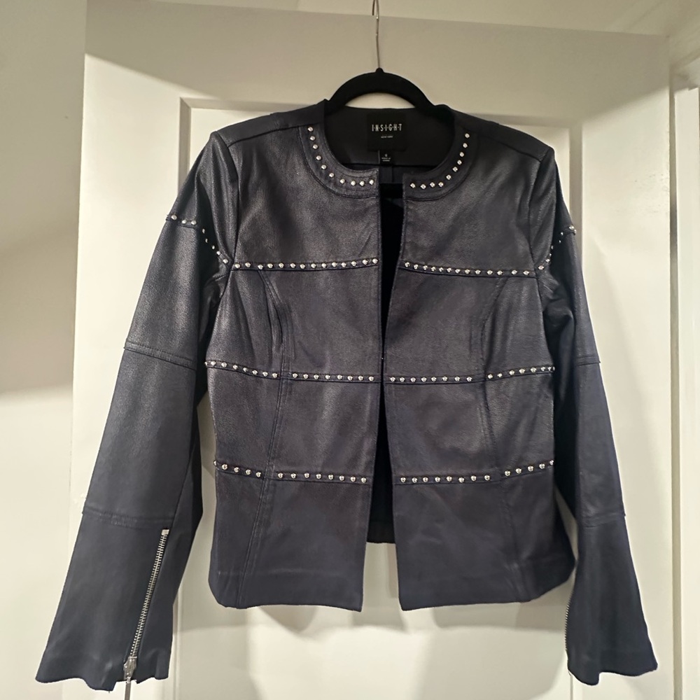 Navy Studded Women's Jacket